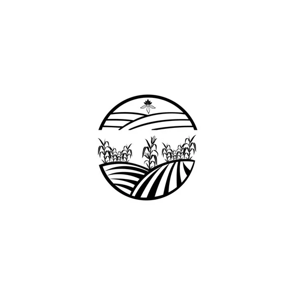 平面农场标识模板集合 农产品标识或符号 自然食品概念 — 图库矢量图片