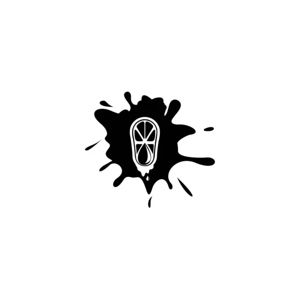 Taze Meyve Suyu Logosu Şablon Dizayn Eder Modern Turuncu Logo — Stok Vektör
