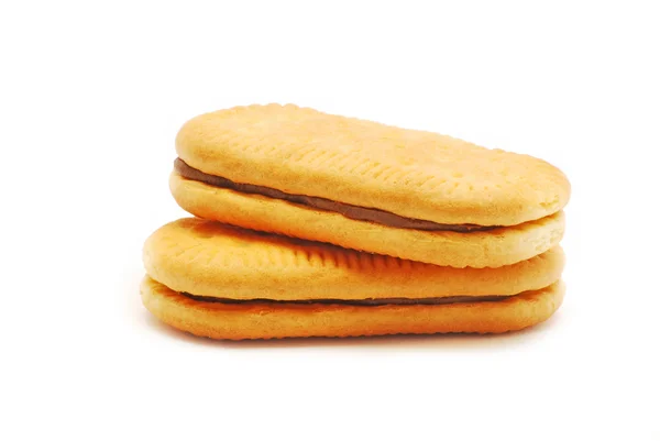 Biscuit with cocoa cream — Stock Photo, Image