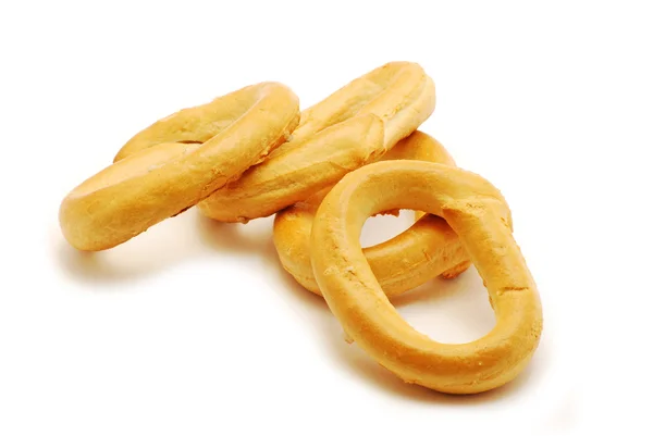 Pretzel su bianco — Foto Stock