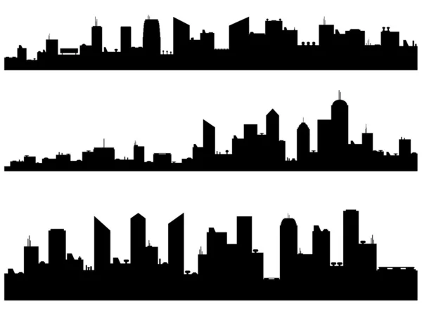Stad silhouetten — Stockvector