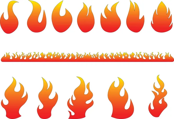 Flammes — Image vectorielle