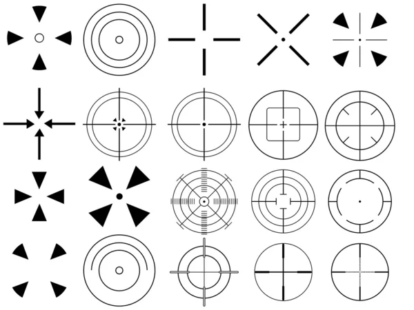 Цели показаны на белом — стоковый вектор