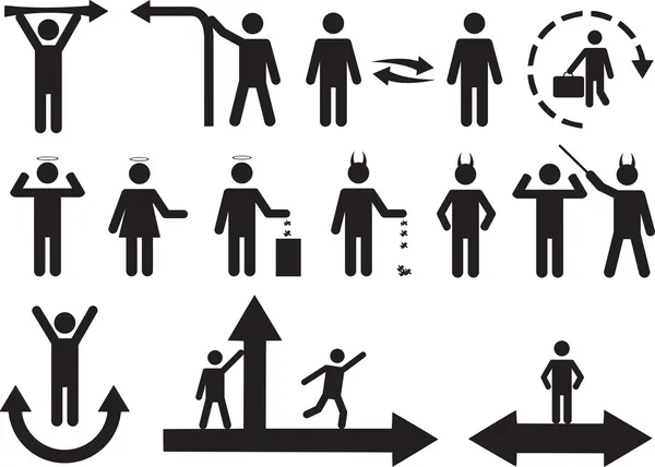 Pictogramas humanos — Vector de stock