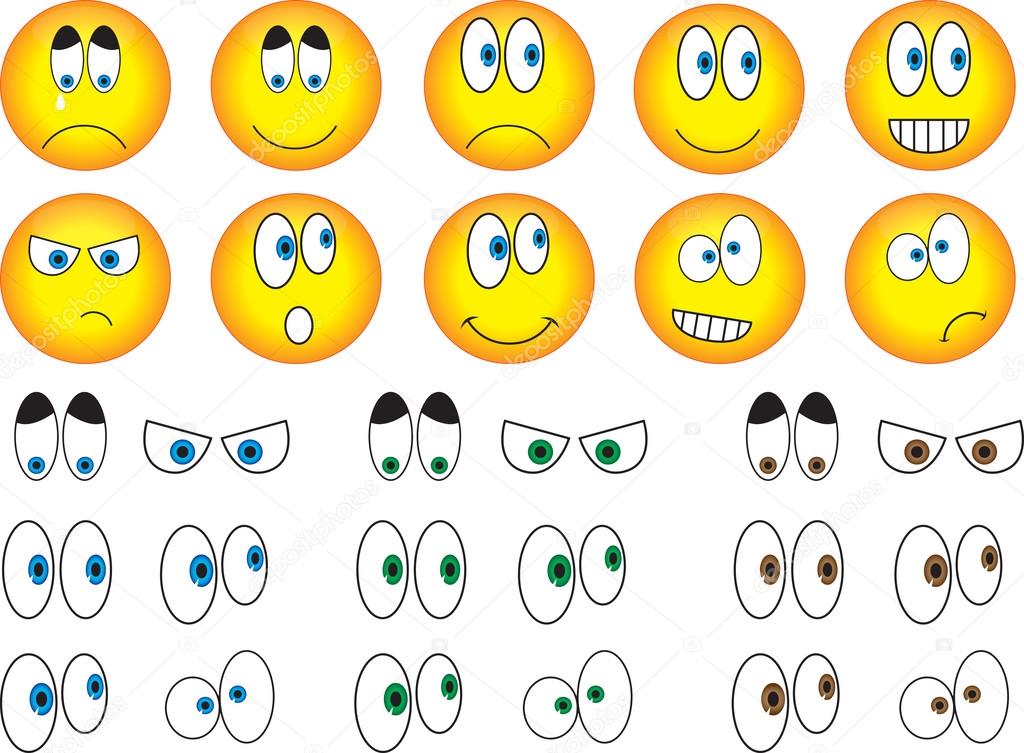 Smiley eyes — Stock Vector © alexghidan89 37787663