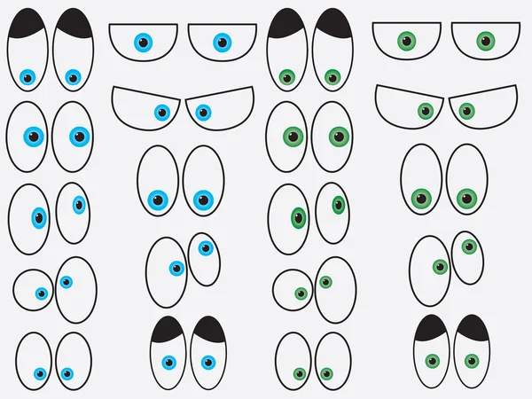 Olhos de desenhos animados —  Vetores de Stock