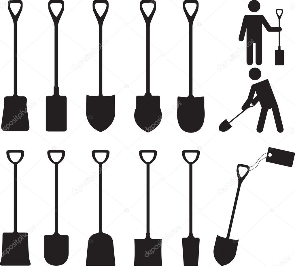 People with shovels