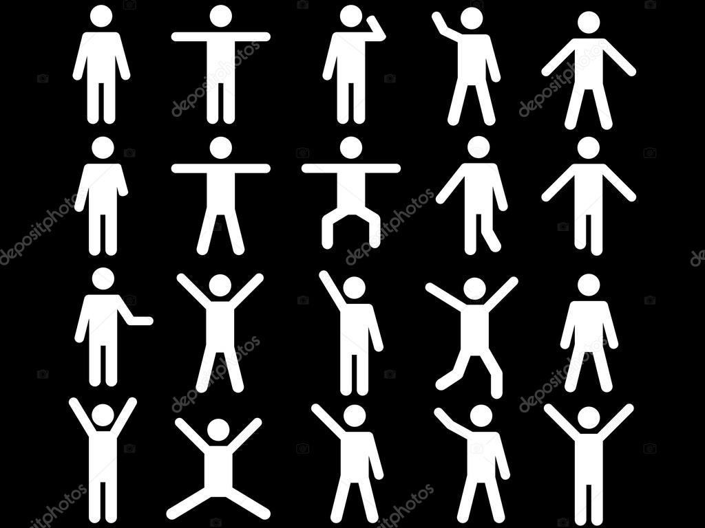 White human pictograms