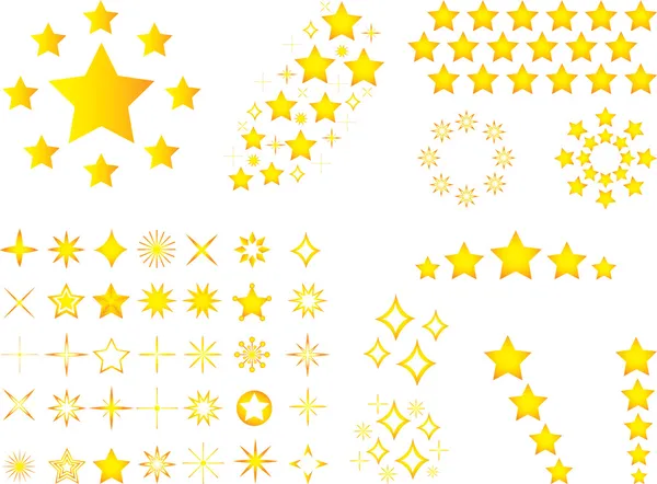 Estrellas amarillas — Vector de stock