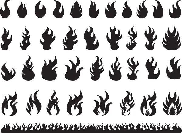 Flammes — Image vectorielle