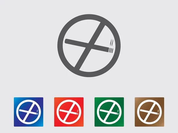 No fumar iconos — Vector de stock