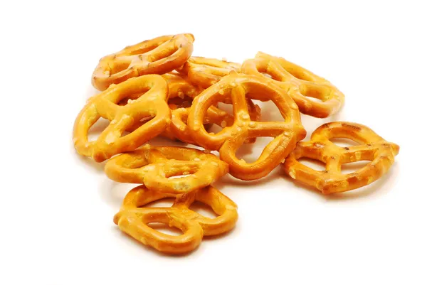 Pretzel su bianco — Foto Stock