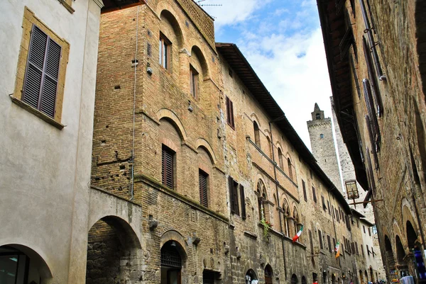 Bellissima Città Vecchia di San Gimignano in Toscana — Foto Stock