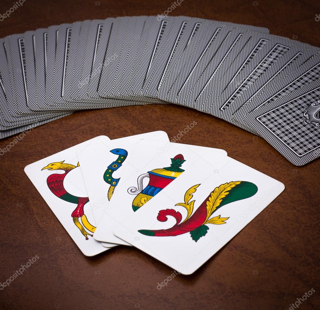 Neapolitan cards aces