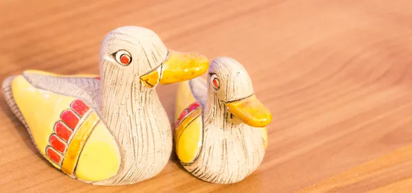 Wooden ducks — Stock Photo, Image