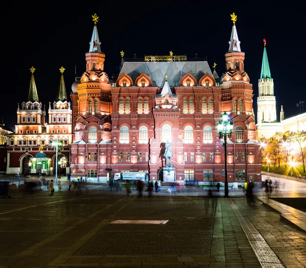 Red square museum night time — Stock Photo, Image