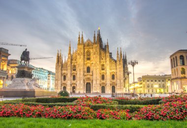 The beautiful Duomo in Milan, Italy clipart