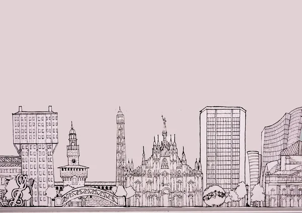 City milan skyline — Stock Fotó