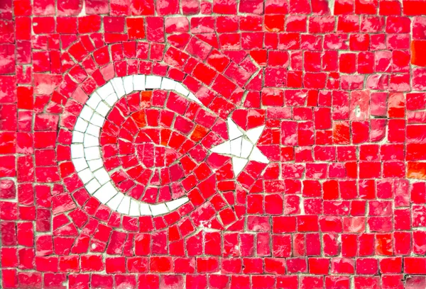 Turkish flag mosaic — Stock Photo, Image