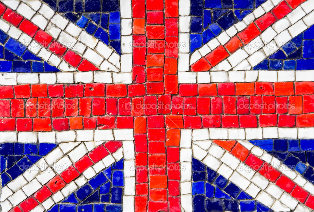 Mosaic of english flag
