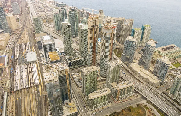 Toronto downtown view from CN tower — Stock Photo, Image