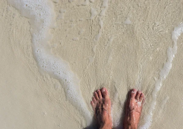Πόδια στην παραλία — Φωτογραφία Αρχείου
