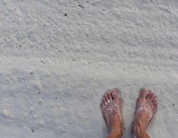 해변에 있는 발 — 스톡 사진