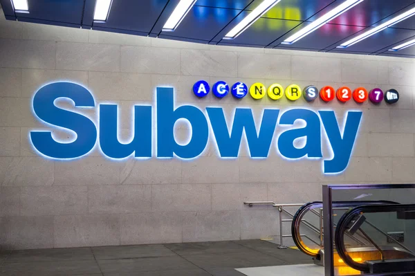 Subway station in New York City — Stock Photo, Image