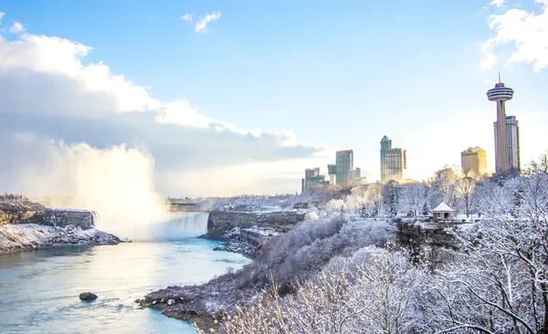 Niagarské vodopády v zimě, Kanada — Stock fotografie