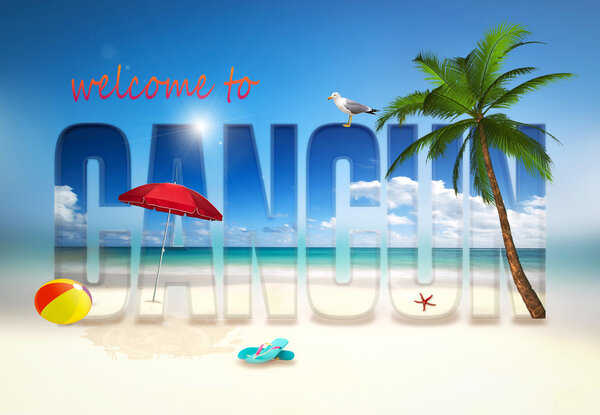 Welcome to Cancun illustration