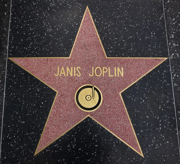 Janis joplin hvězda na chodníku slávy — Stock fotografie