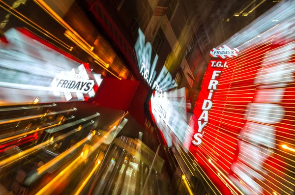 TGI Fridays neon sign — Stock Photo, Image