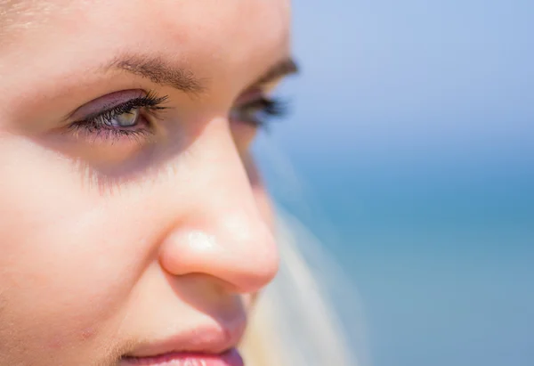 Olhos de mulher fechar — Fotografia de Stock