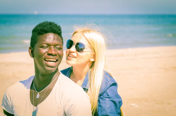 Interracial couple — Stock Photo, Image