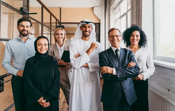 Reunión Del Equipo Negocios Corporativos Multiétnicos Oficina Para Plan Estratégico — Foto de Stock