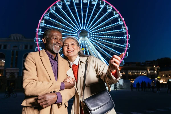 Storytelling Image Multiethnic Senior Couple Love — Stock Photo, Image