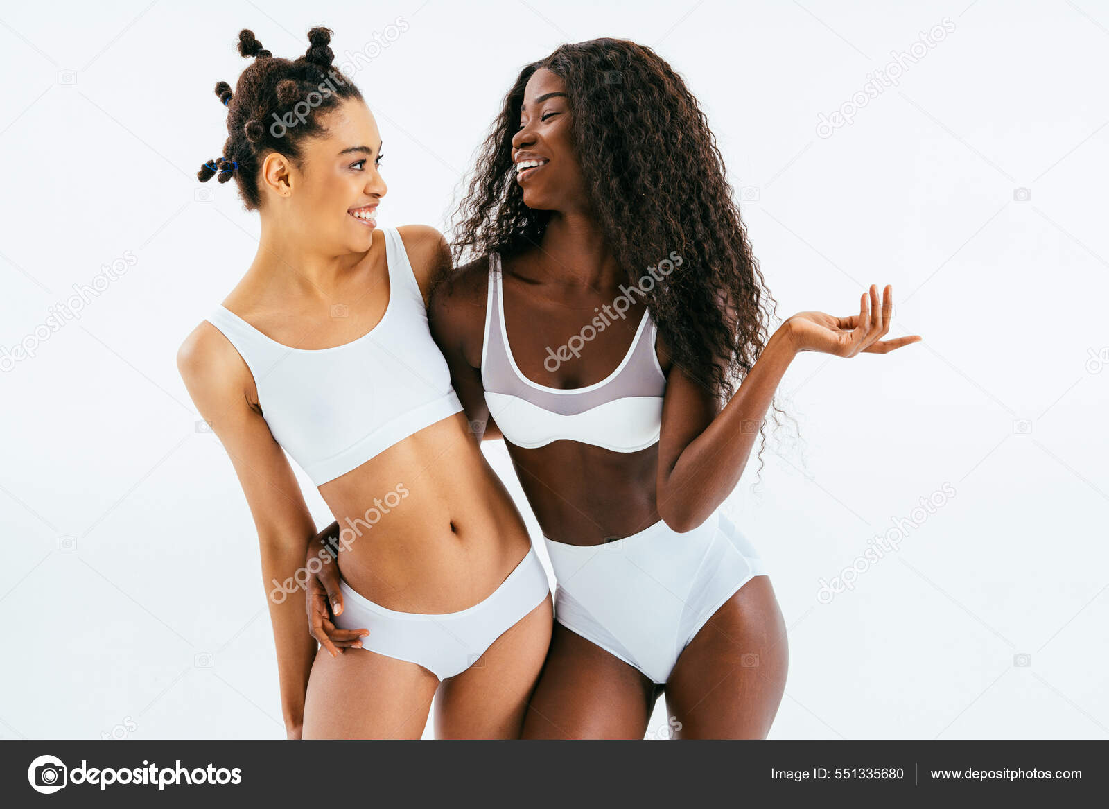 Beauty Portrait Beautiful Black Women Wearing Lingerie Underwear Pretty  African fotos, imagens de © oneinchpunch #551335680