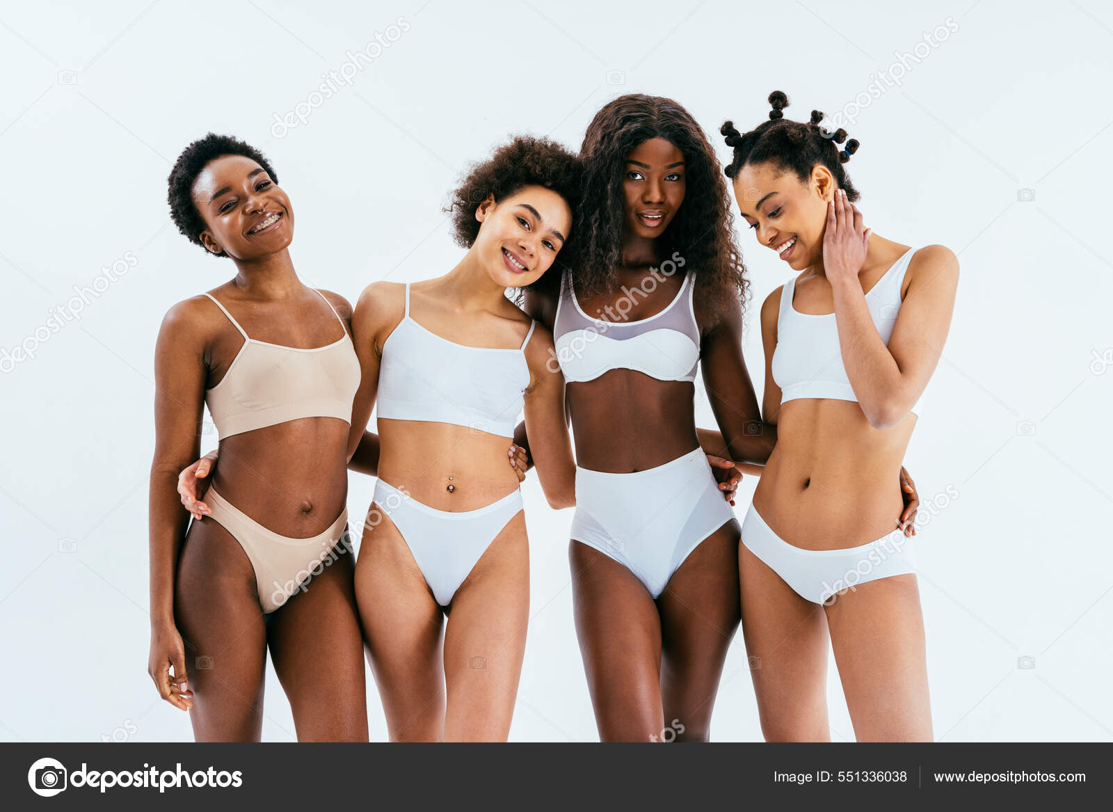 Beauty Portrait Beautiful Black Women Wearing Lingerie Underwear Pretty  African Stock Photo by ©oneinchpunch 551336038
