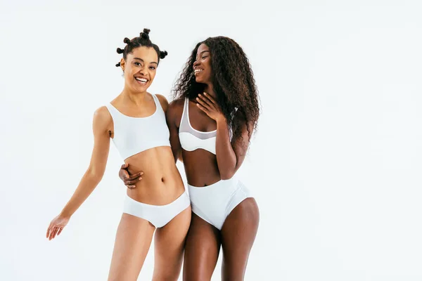 Beauty Portrait Beautiful Black Women Wearing Lingerie Underwear Pretty African — Foto Stock