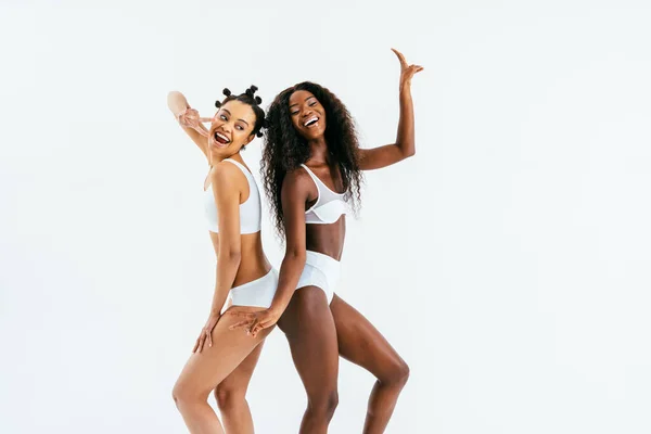 Beauty Portrait Beautiful Black Women Wearing Lingerie Underwear Pretty African — Stockfoto