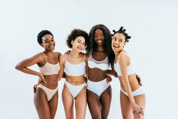 Beauty Portrait Beautiful Black Women Wearing Lingerie Underwear Pretty African — Fotografia de Stock