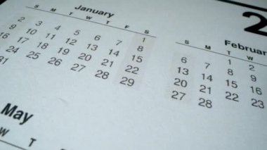 Takvim 2022. Mutlu yıllar. Ocak ve Şubat. Macro 'nun çektiği birçok tatil tarihi