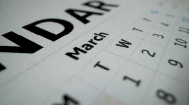 8 Mart takvim 4K makro çekimi. - 8 Mart - 8 Mart - 8 Mart