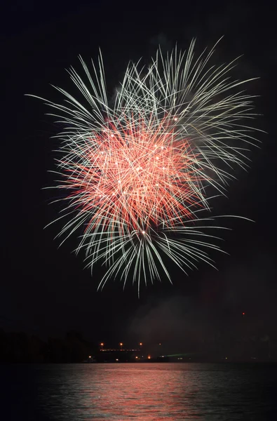 Fogos de artifício no céu — Fotografia de Stock