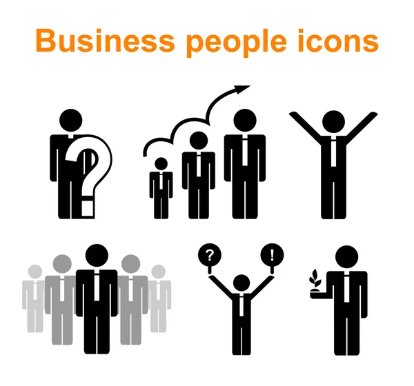 Iconos de gente de negocios — Archivo Imágenes Vectoriales