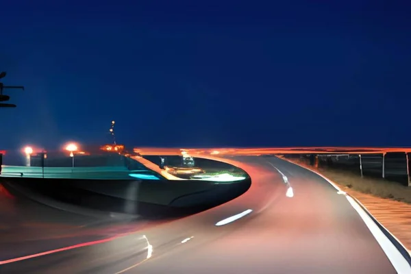 Güzel gece yolu yokuş yukarı gidiyor.