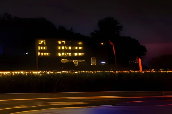 Geceleri apartmanlarda ışık