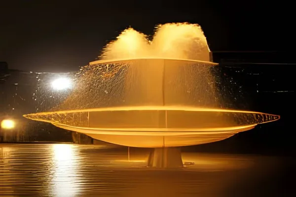 Gece vakti güzel ve egzotik bir çeşme