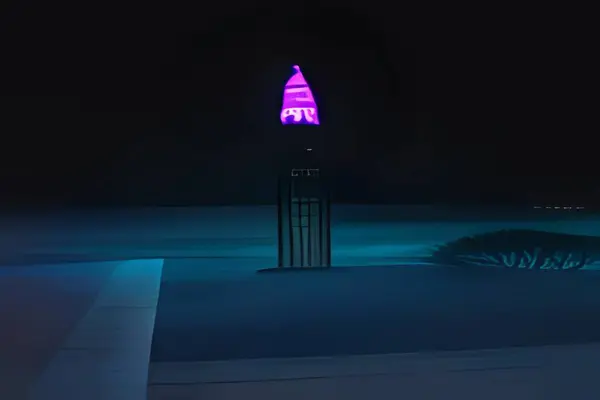 Geceleri parlayan yapı