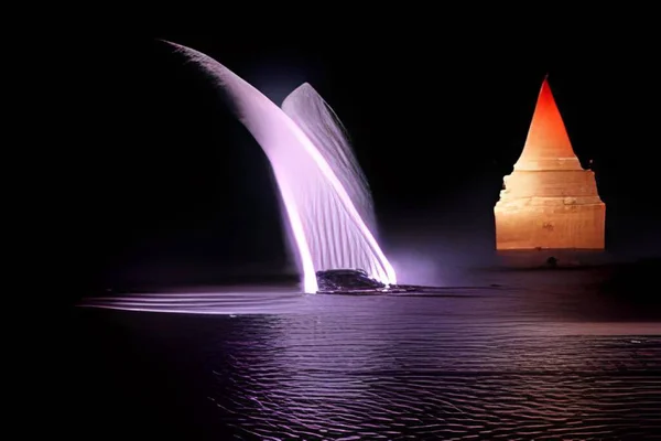 Geceleri renkli Çeşmesi